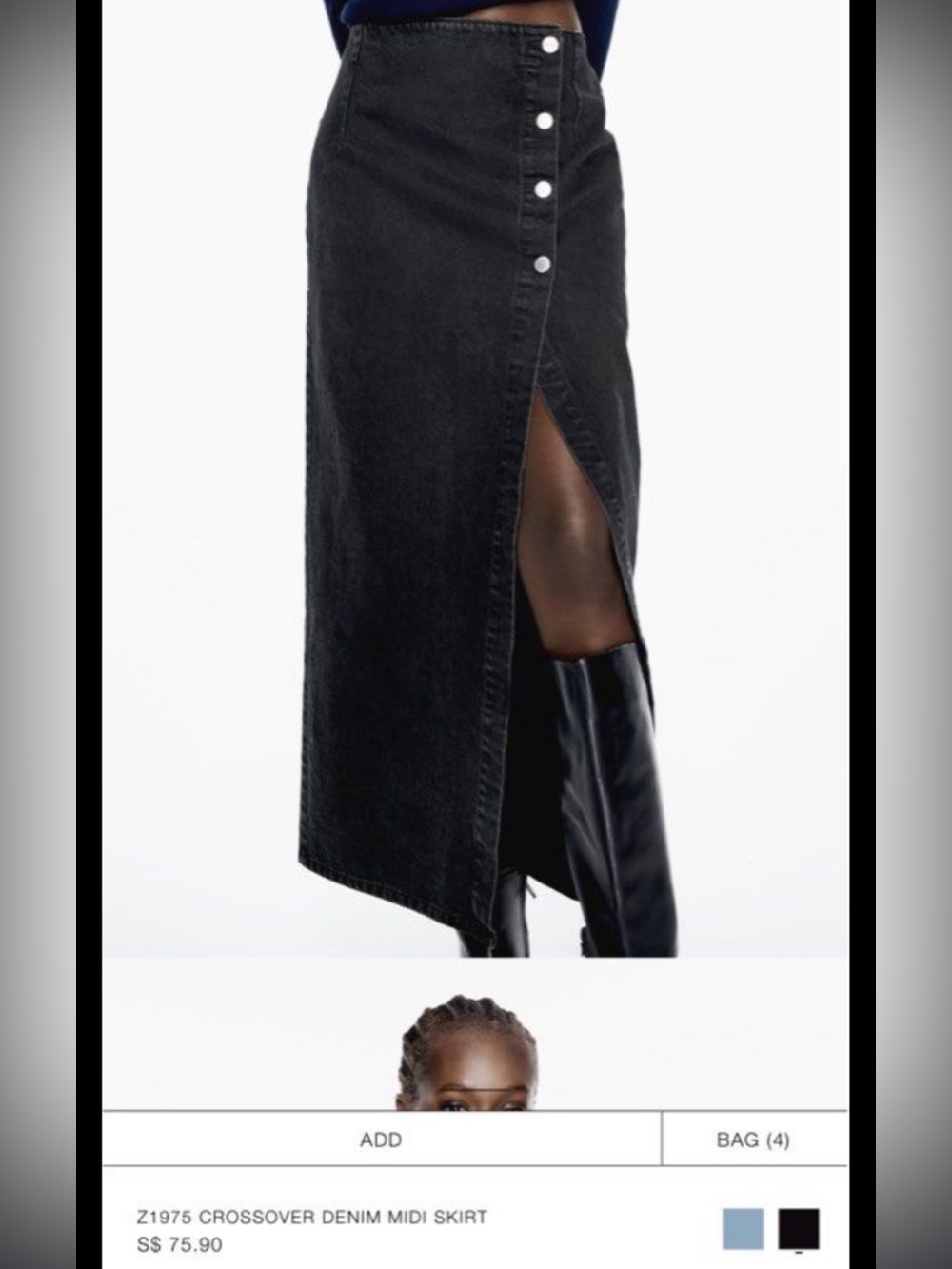 Crossover Asymmetric zara long skirt